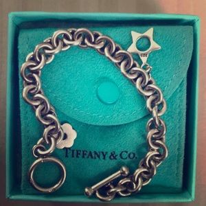 Authentic Tiffany bag w Silver Toggle Bracelet